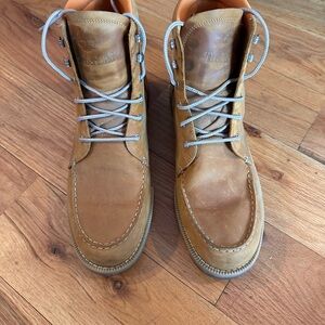 Timberland Men's Moc Toe Tan Leather Boots